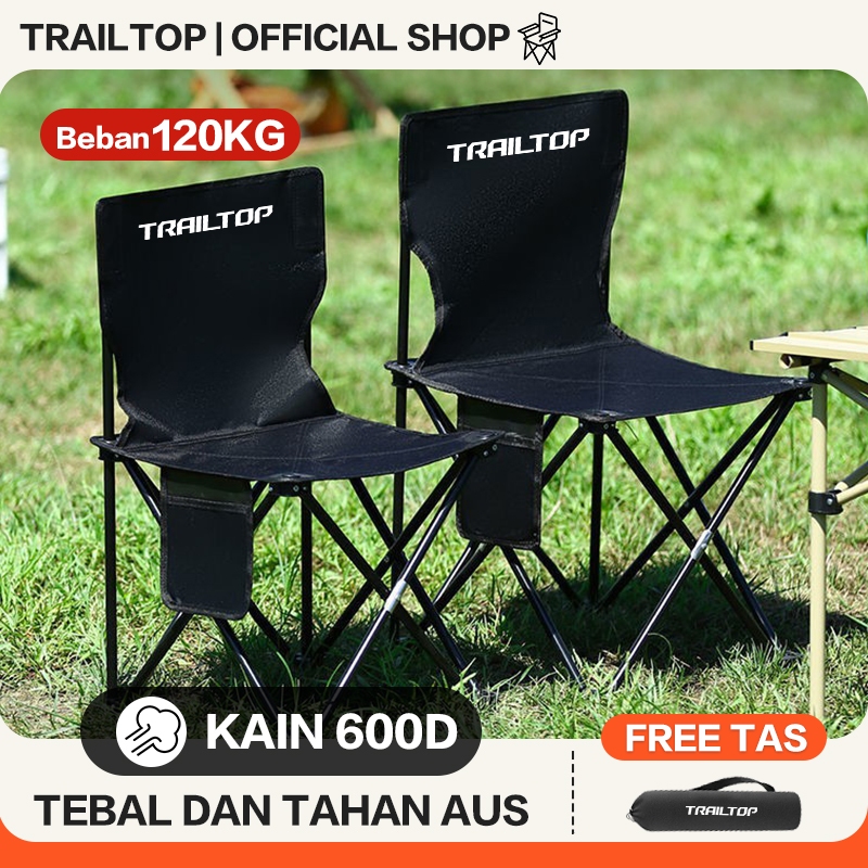 TrailTop Kursi Lipat Outdoor Serbaguna Kursi Lipat Camping Tebal Dan Tahan Aus Kursi Kemping Lipat D