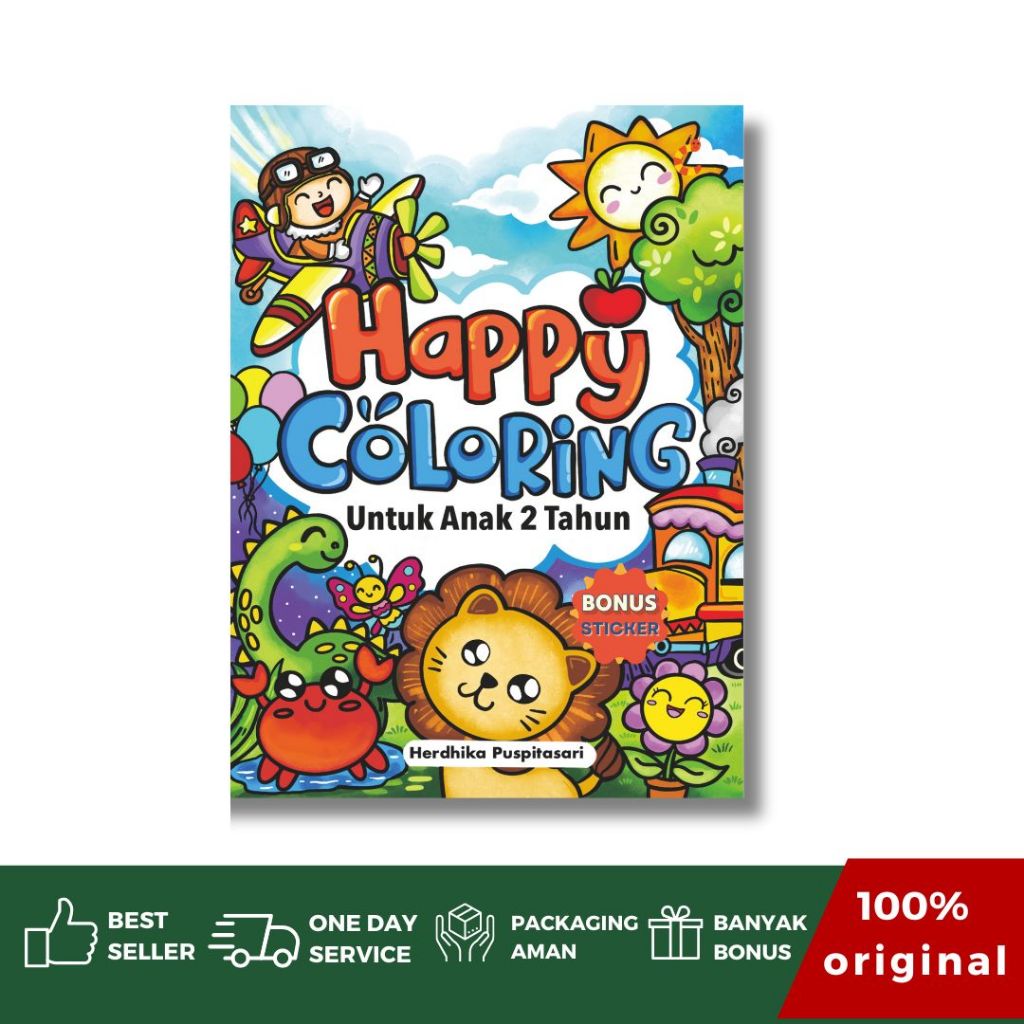 CKLIK MEDIA - Buku Happy Coloring : Untuk Anak 2 Tahun