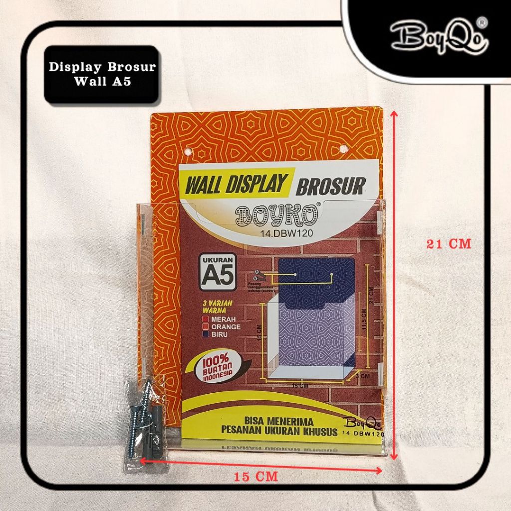 

BoyQo Display Brosur Wall A5 | Tempat Brosur Nempel Dinding