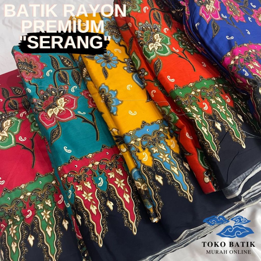 Kain Katun Korea Rayon Silky Viscose Printing Motif "Serang" 2025 Original 100% Viscose Premium
