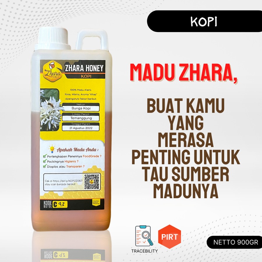 

Madu Kopi by Zhara Honey 100% ASLI 900GR