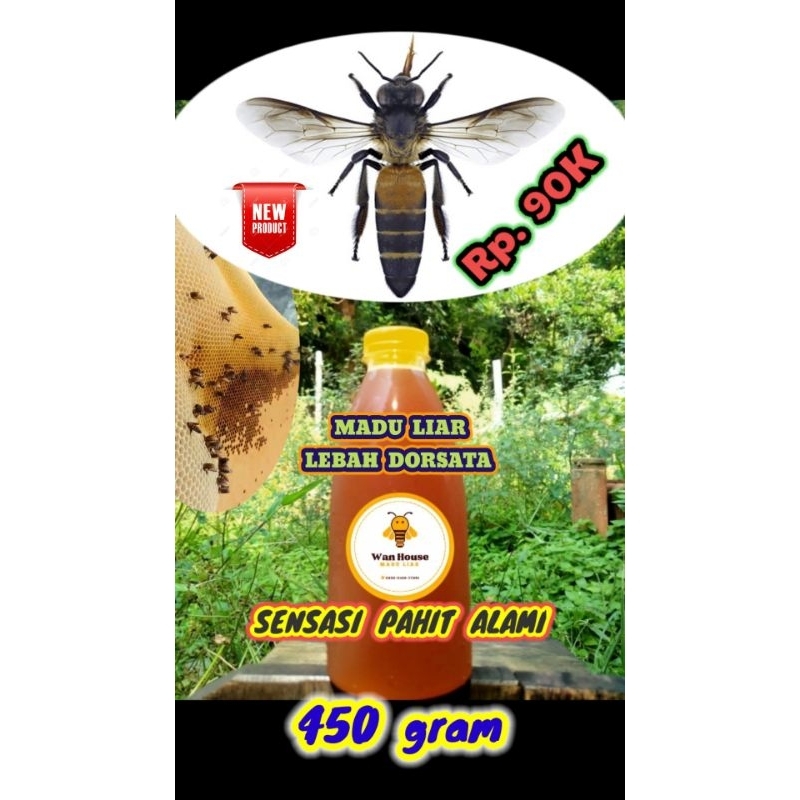 

MADU PAHIT LEBAH APIS DORSATA 450gram MURNI TANPA CAMPURAN