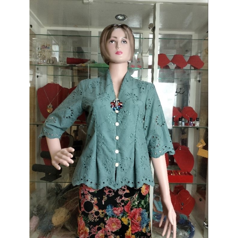 Blouse Katun Bordir Katun Bolong Blouse Kartini Mewah
