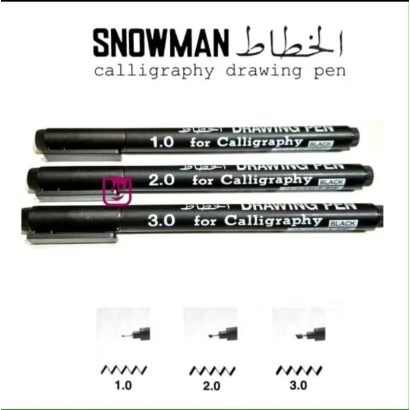

[ 1 Pcs ] Pulpen Kaligrafi/ Pulpen Caligraphy Snowman Drawing - Spidol Caligraphy Drawing