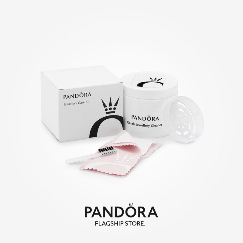 Pandora Jewelry Cleaner Set Cairan Lap Pembersih Charm Gelang Kalung Silver Original