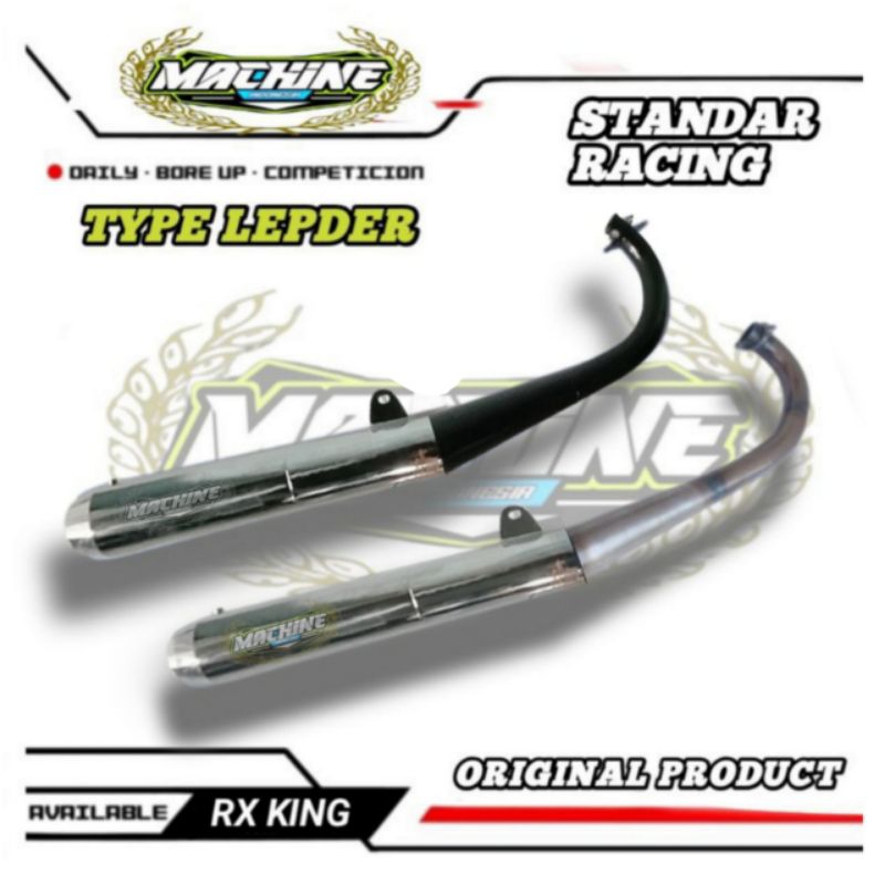 KNALPOT STANDAR RACING ZEUS RX KING SPESIAL YT 115 CHROME BLACK ROADRACE ORIGINAL MACHINE BUKAN BPAZ