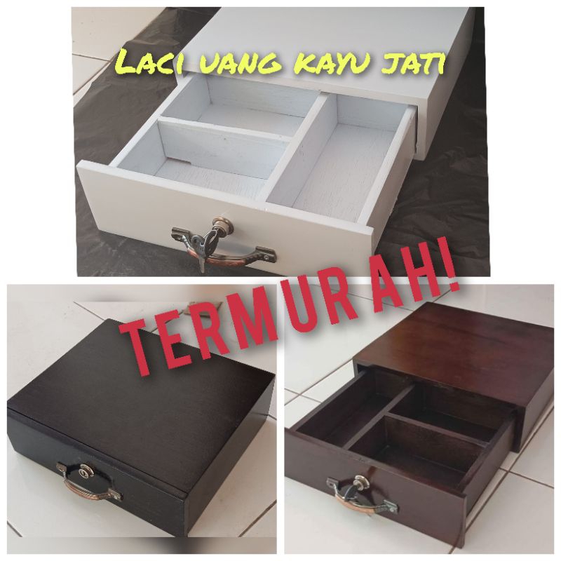 laci uang laci warung laci kasir dari kayu jati kokoh