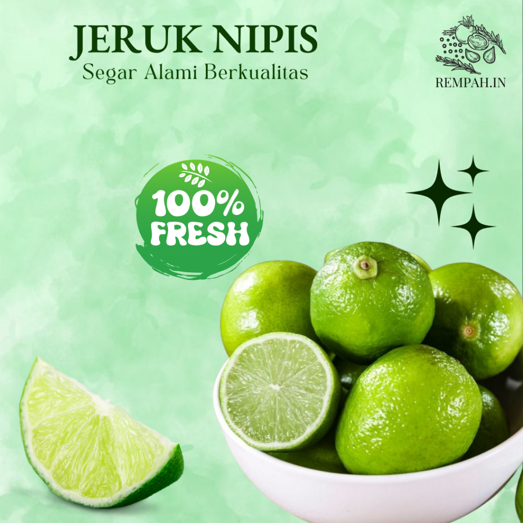 

Jeruk Nipis Segar - 1 Kg - Jeruk Nipis Berkualitas Tinggi - Ideal untuk Masakan, Minuman, dan Kesehatan