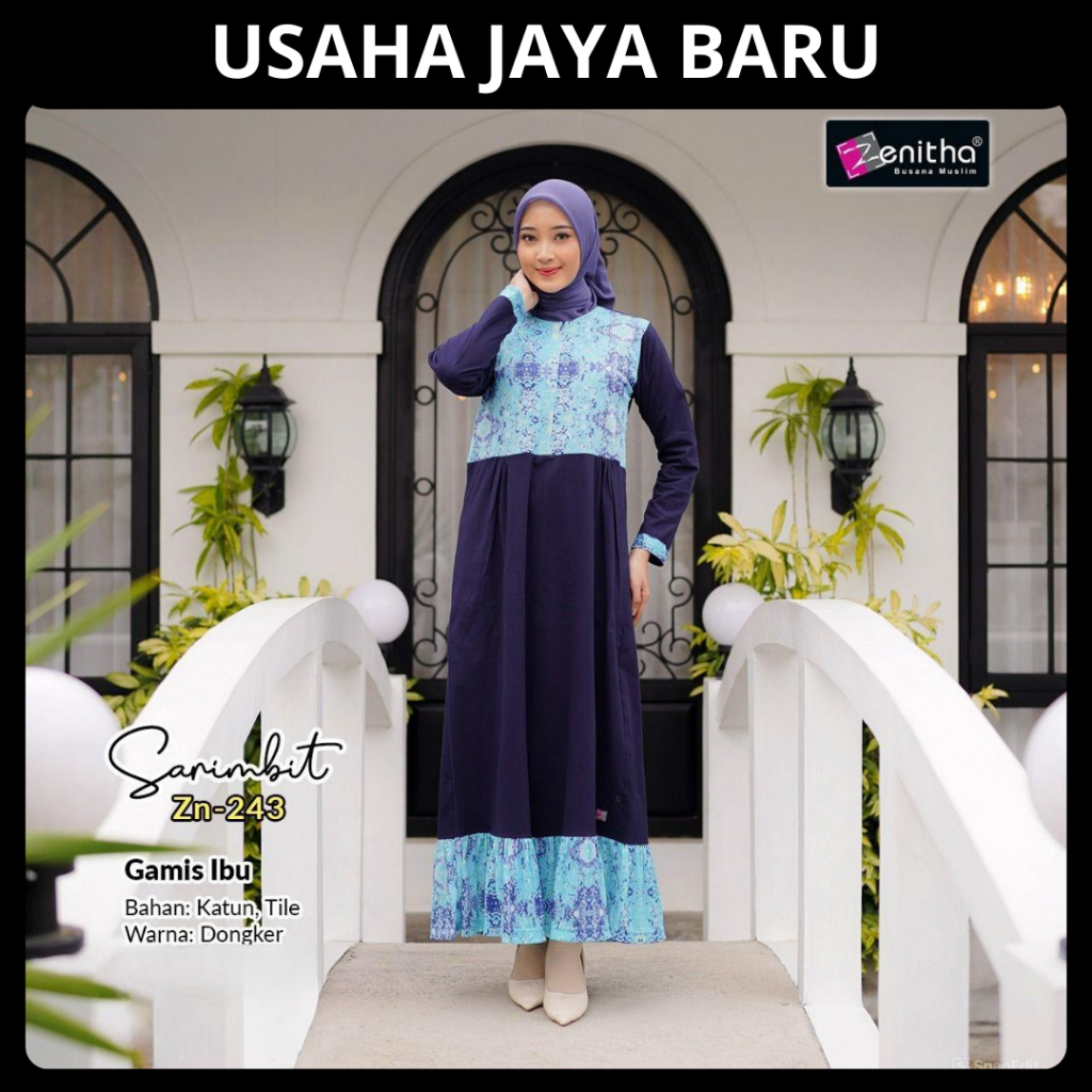 Zenitha Fashion Busana Perempuan Muslimah Sarimbit ZN-243 Gamis Muslim Wanita
