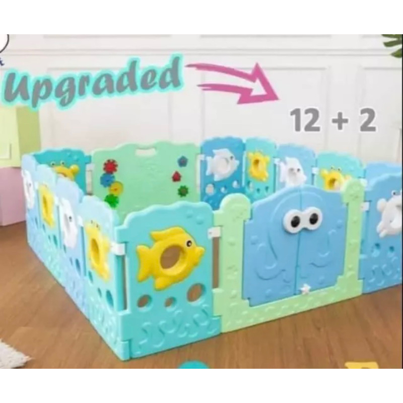 preloved pagar main bayi baby playpen la beille ocean fance kc 216 12+2