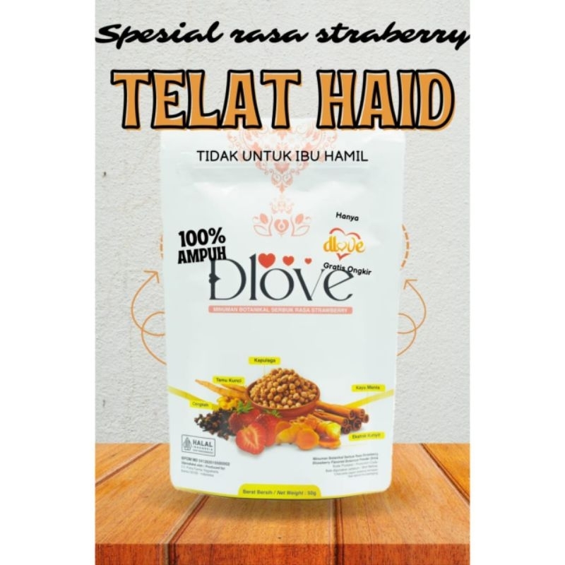 

(NEW BRAND) Dlove Minuman Botanikal Rasa Strobery Telat Bulan 1sd 3 bulan