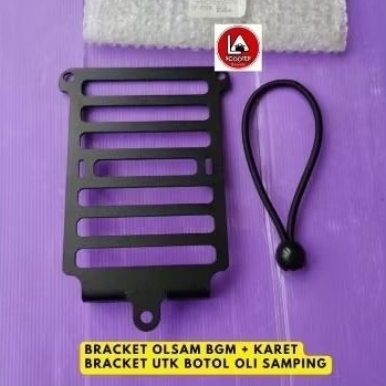Bracket oli samping BGM hitam utk vespa ring 10