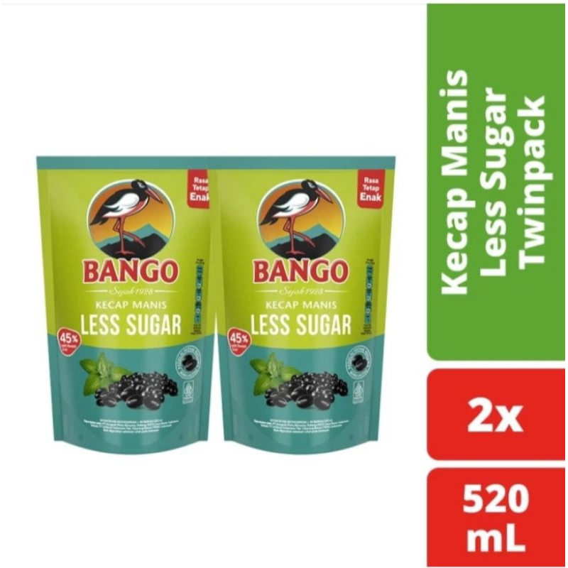 

Bango Less Sugar 520 ml Kecap Rendah Gula Isi 2