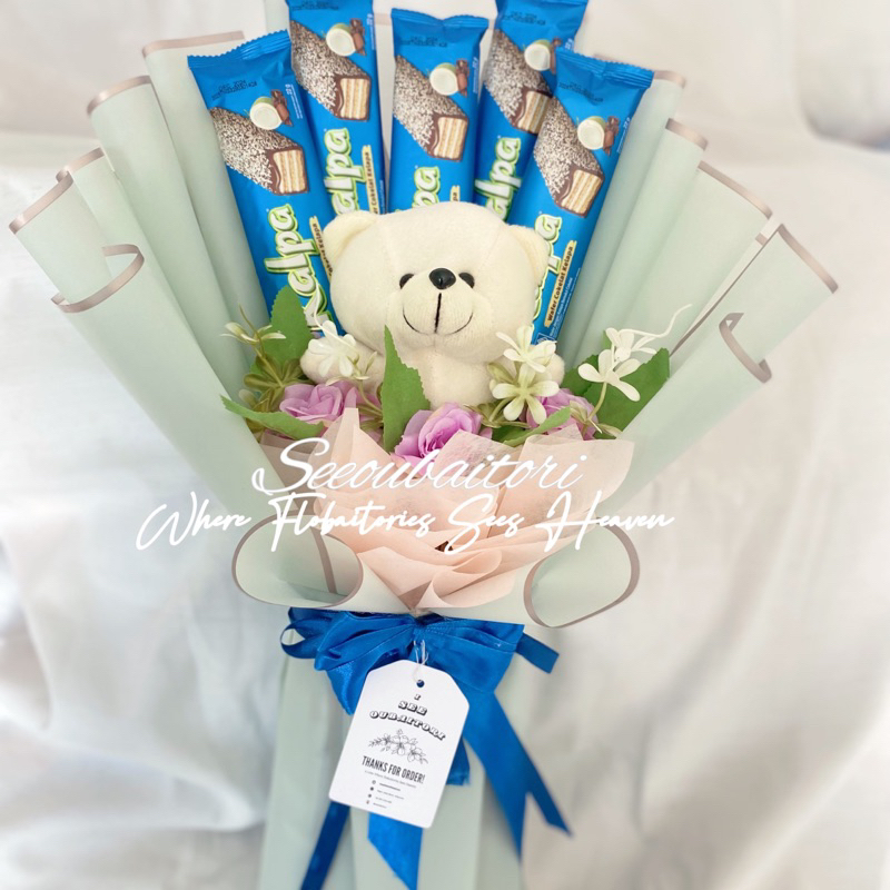 

Seeoubaitori buket snak+teddy bear