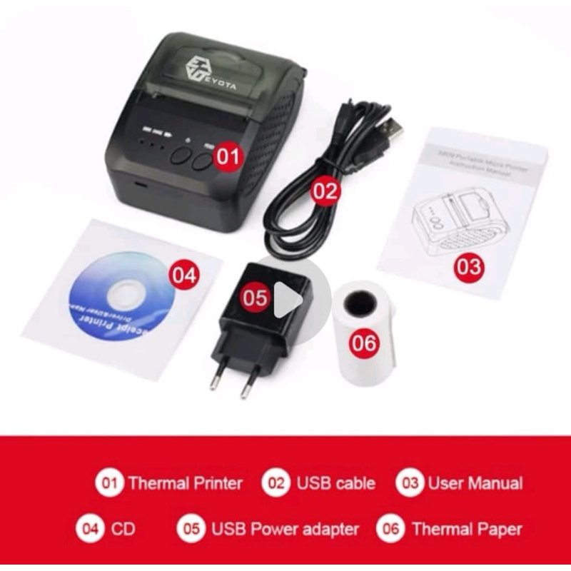 Mini Thermal Printer Bluetooth POS-5809DD Eyota - Mini PRINTER 5809