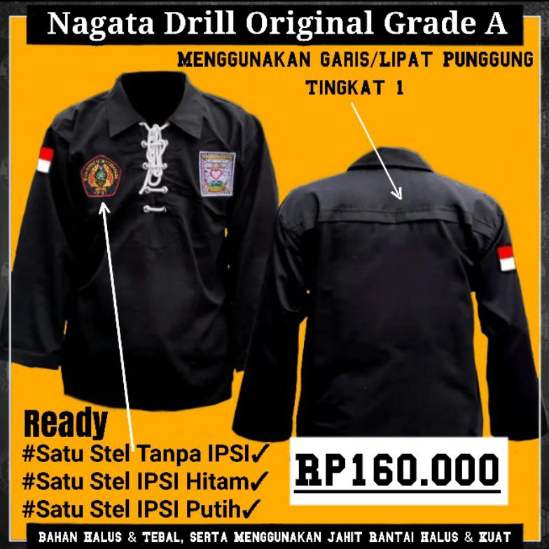 Official Shop Satu Set  Sakral Warga PSHT Nagata Drill Grade A OriginalHalusTebal