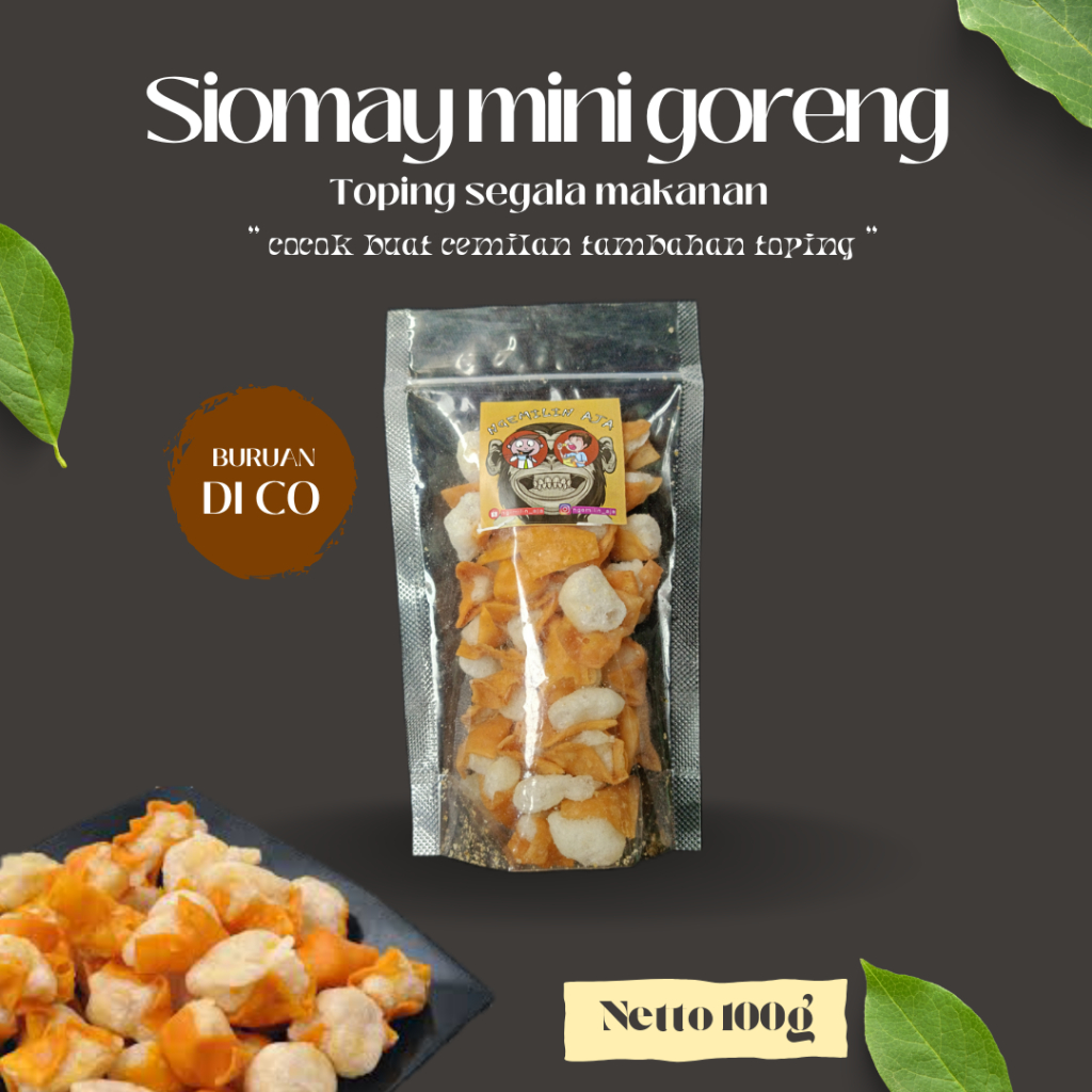 

Siomay Kering Mini atau Siomay goreng Mini 100gr