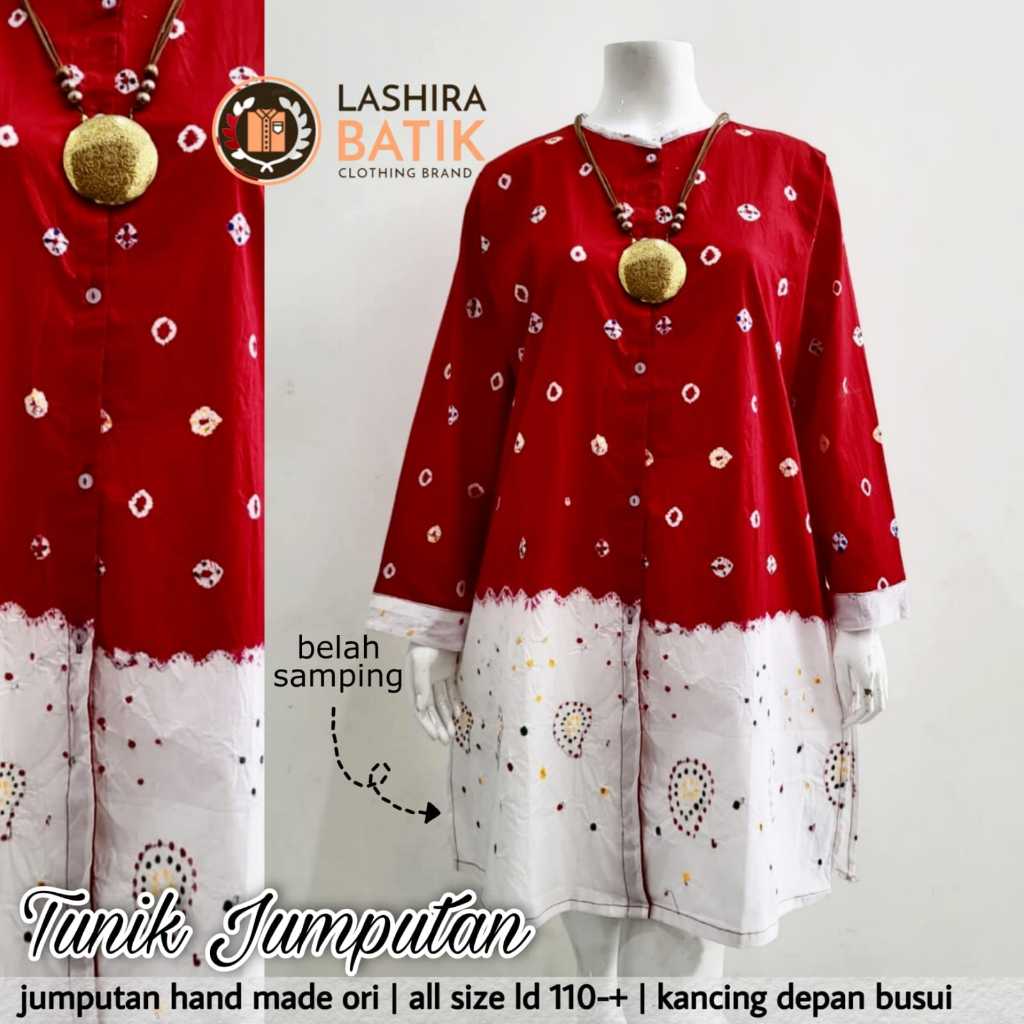 jumputan tunik tunic pakaian baju atasan seragam sragam merah putih 17san 17 san agustusan hut kemer