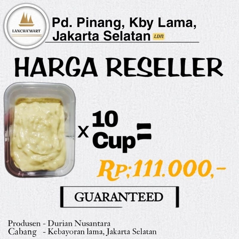 

ICE DURIAN CUP KEMASAN 150GRAM MANIS LEGIT LEMBUT