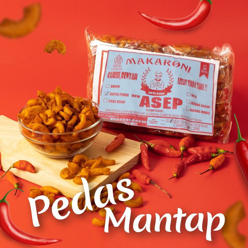 

makroni new asep 1 pack isi 25 pcs/tersedia beberapa varian rasa