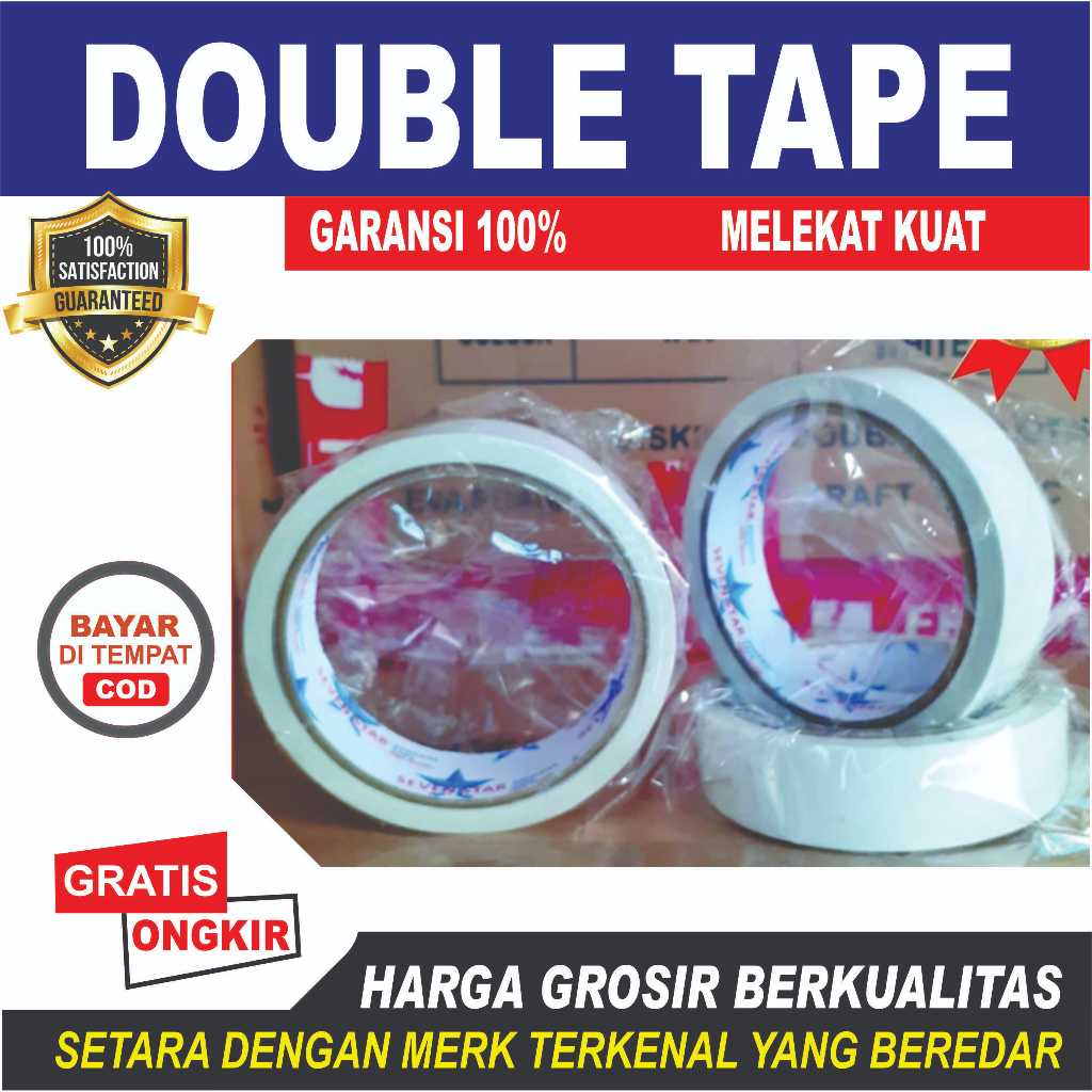 

PROMO Double Tape Selotip Murah Berkualitas Isolasi Berkualitas