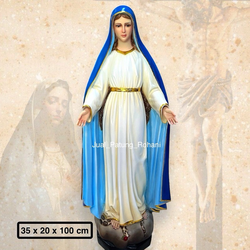 Patung Maria Tangan Terbuka Kerudung 100 cm