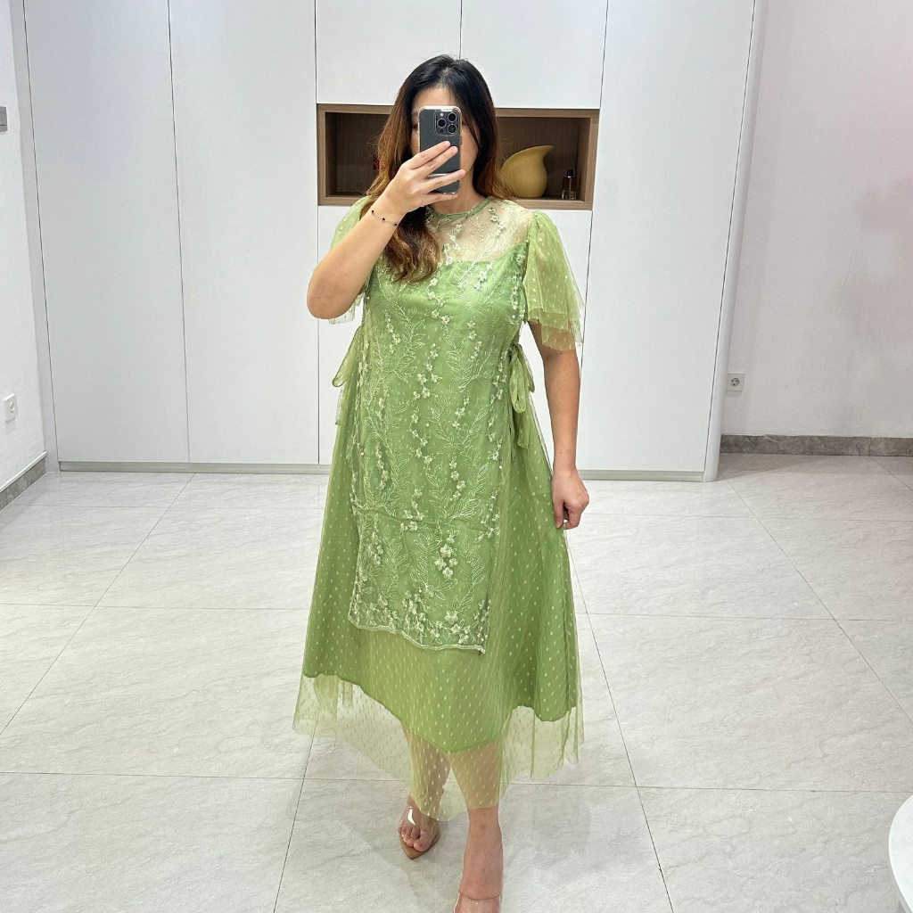 dress wanita kekinian mewah polos kekinian natal pesta party valerie gaun