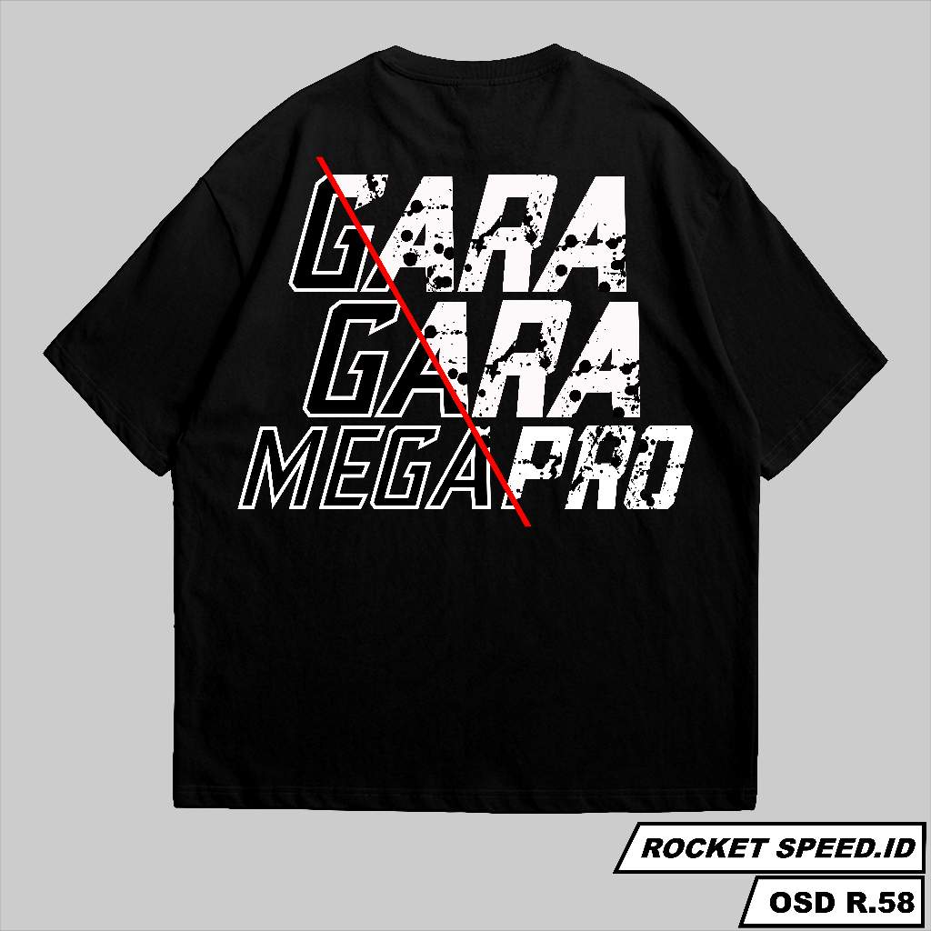 Kaos Racing Pria Wanita Gara Gara MEGAPRO T Shirt Baju Distro Cowok Cewek
