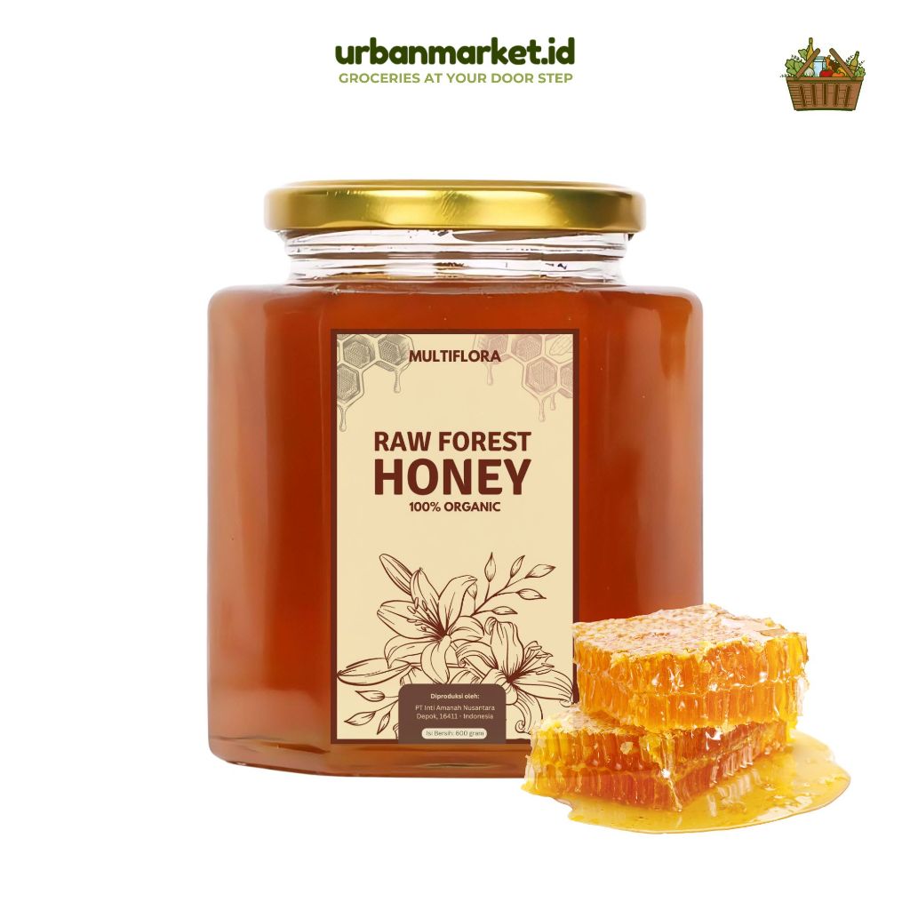 

Madu Multiflora Murni Lebah Hutan Asli 600 gram 500 gram 330 gram 100% Organik & Natural