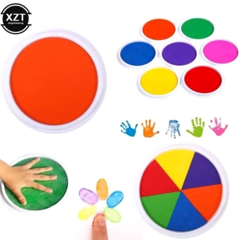 

[GETOYS] 6 IN 1 MULTICOLOR TINTA STAMP KERAJINAN TANGAN INK PAD SENI KREATIF