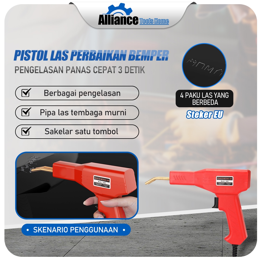 Alat Las Plastik Bumper / Las Solder Pistol Penyambung Staples Stapler Automotive Plastic Welding Gu