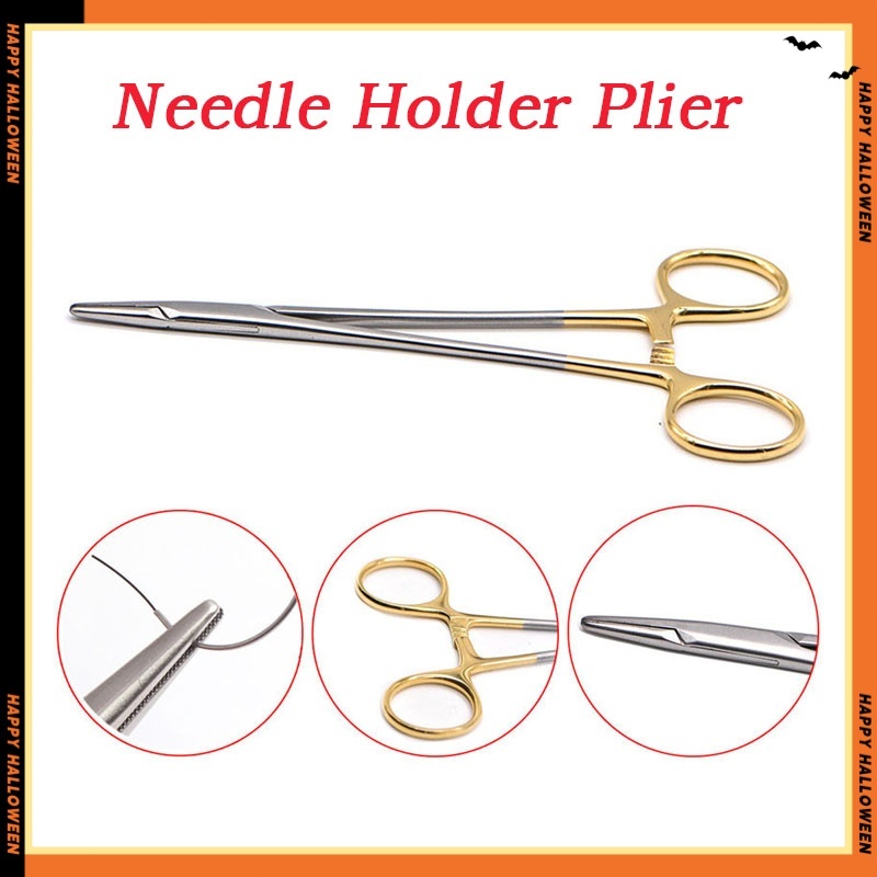Needle Holder / Nalpuder /Nalpvuder /Klem Jahit /Dental Needle Holder Plier/ Gold Handle Instrument