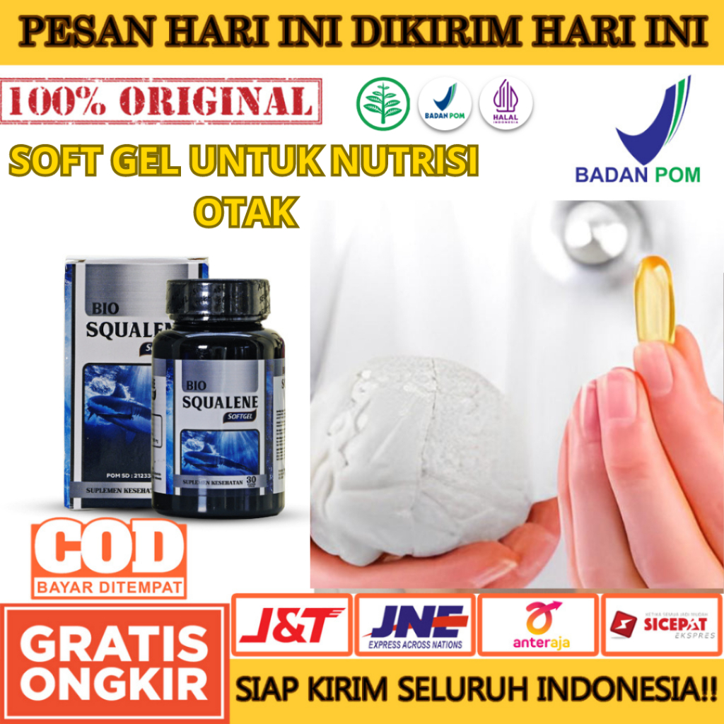 Bio Squalene Minyak Hati ikan hiu Suplemen Kesehatan Omega 3 6 9 Minyak Hati Ikan Hiu Anak & Dewasa