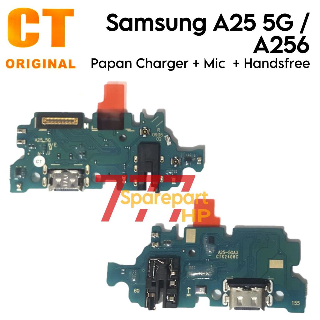 Papan Konektor PCB Charger Mic + Handsfree Samsung Galaxy A25 5G / SM-A256E / SM-A256E/DS / SM-A256E
