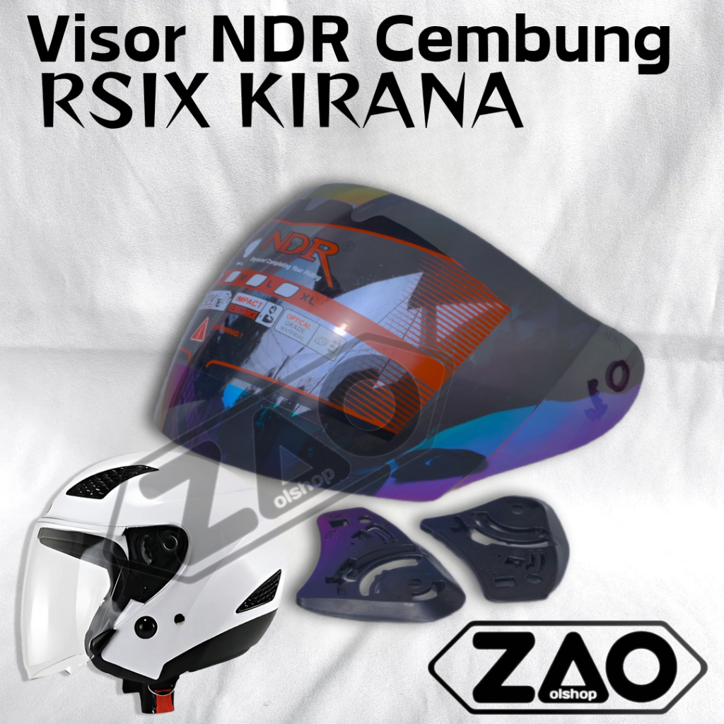 Kaca Helm R-SIX KIRANA Visor Helmet CEMBUNG ganteng NDR2