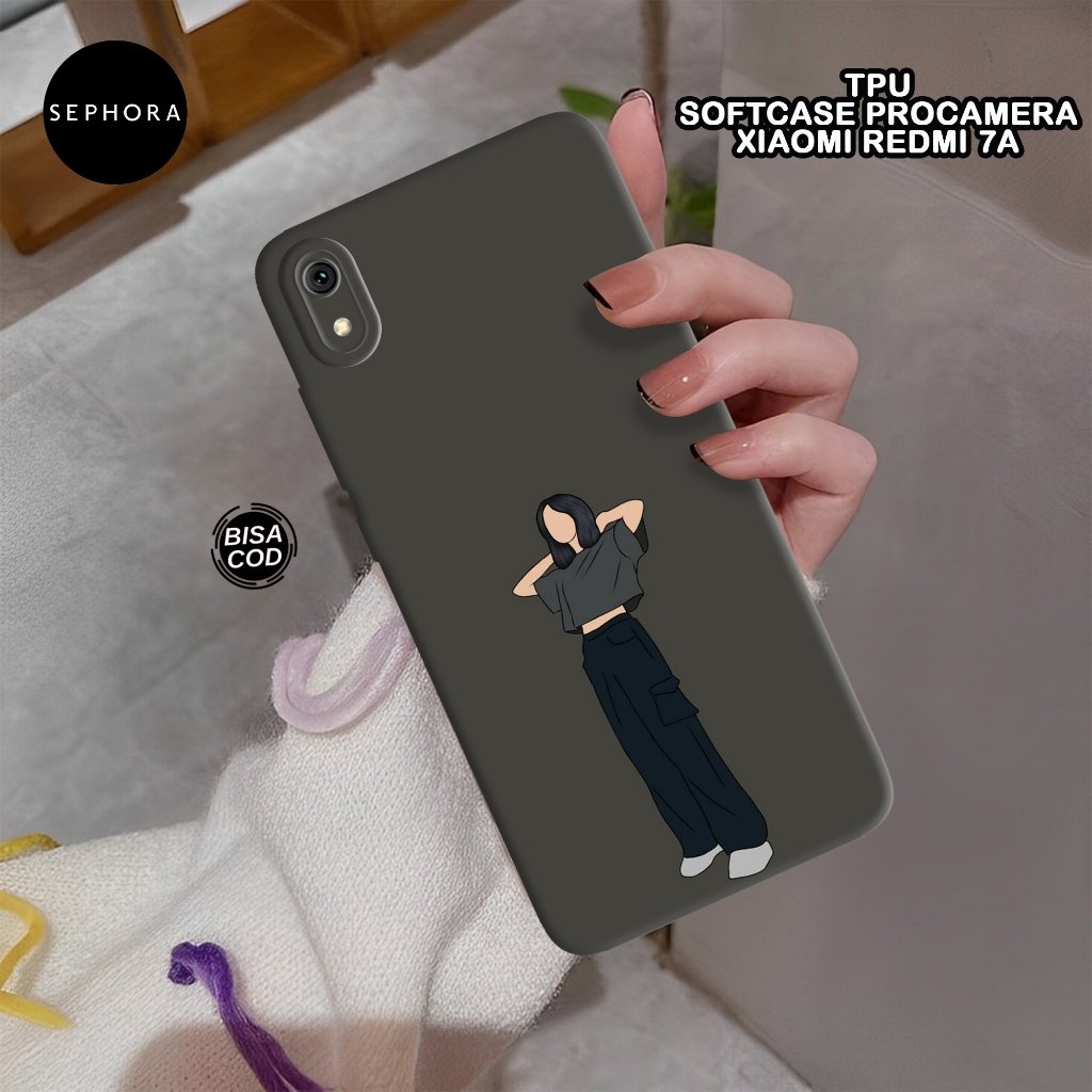 Softcase Xiaomi Redmi 7A Terbaru - Fashion Case Cewe - Case Xiaomi Redmi 7A - Case Pro Camera - Casi