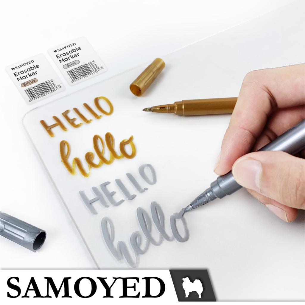 

SAMOYED ERBM-E6 Pena / Spidol Papan Tulis / Kaca / Akrilik / Keramik Warna / Tinta Metalik / Metallic Erasable Whiteboard / White Board / Glass / Acrylic / Ceramic Pen / Marker