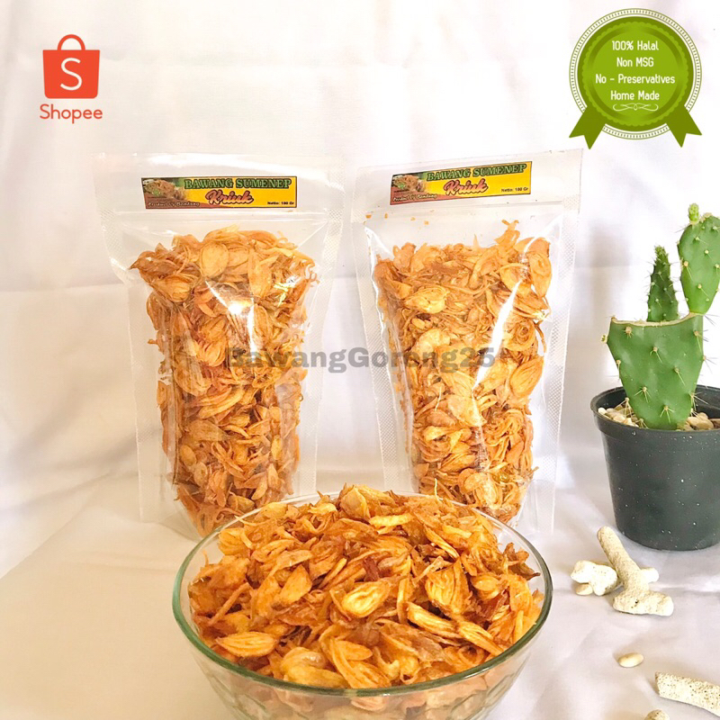 

Bawang Goreng Sumenep Kriukk. ( ORI 100% Tanpa Campuran ) Kemasan Refil 100gr