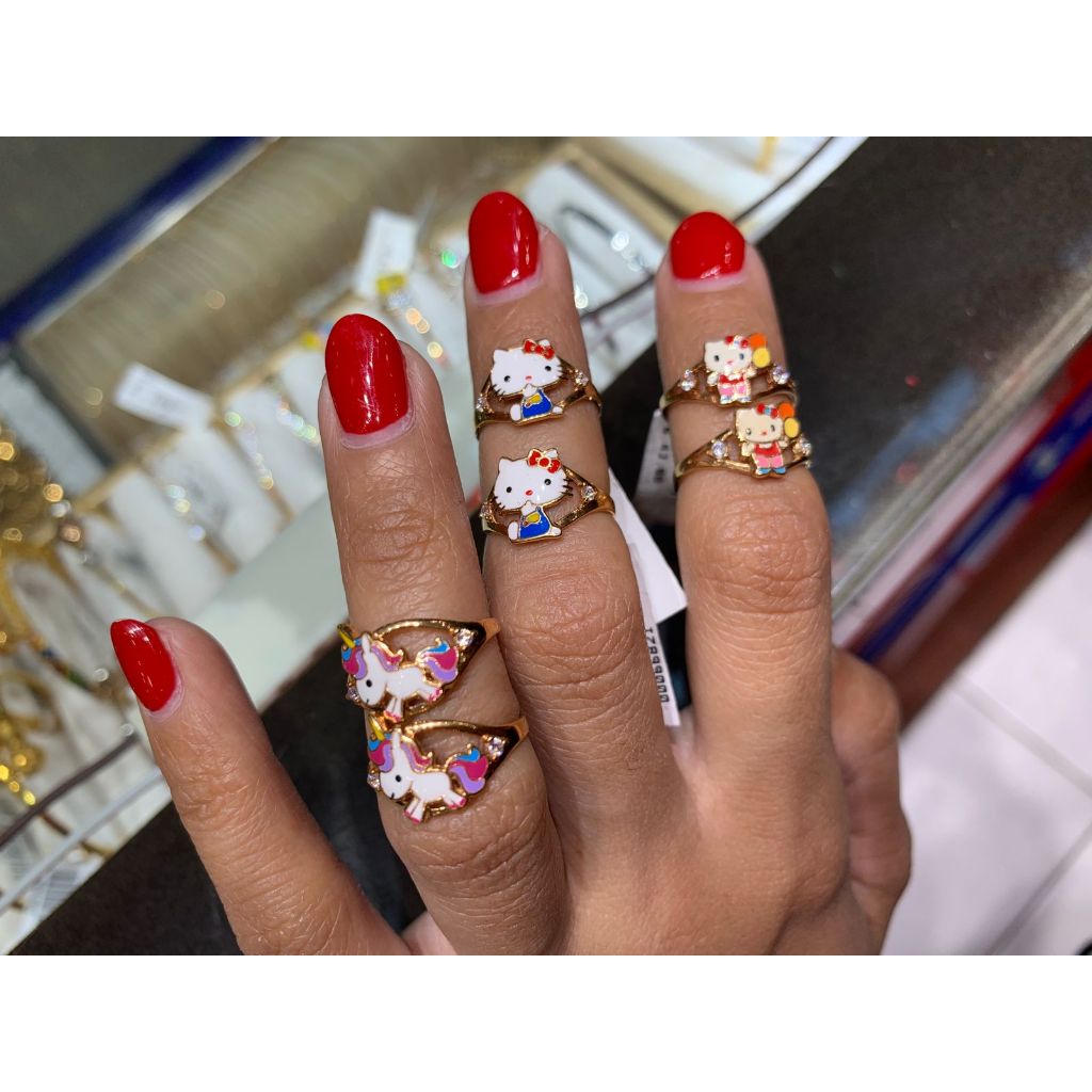 CINCIN ANAK KADAR 375 KARAKTER 375/8K emas asli