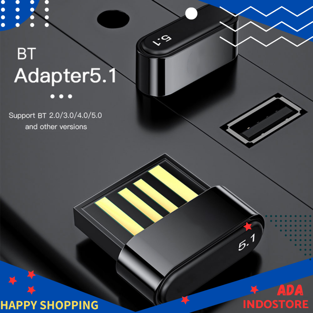 Adaptor Bluetooth 5.1 Dongle for PC Mouse Earphone Speaker