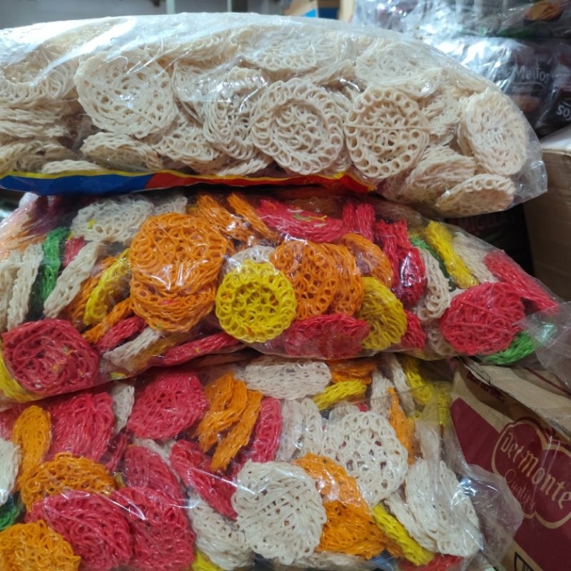 

Kerupuk Jala besar /mawar warna