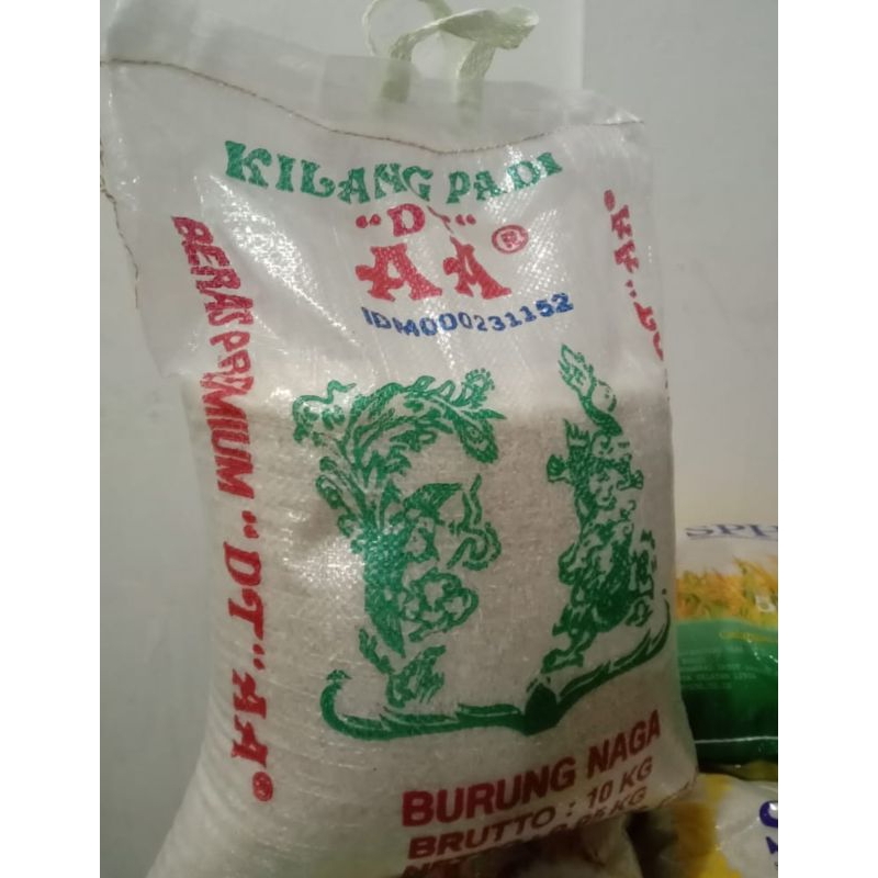 

Beras AA 10kg / beras aa 10kg / beras burung naga 10kg kilang padi DT AA