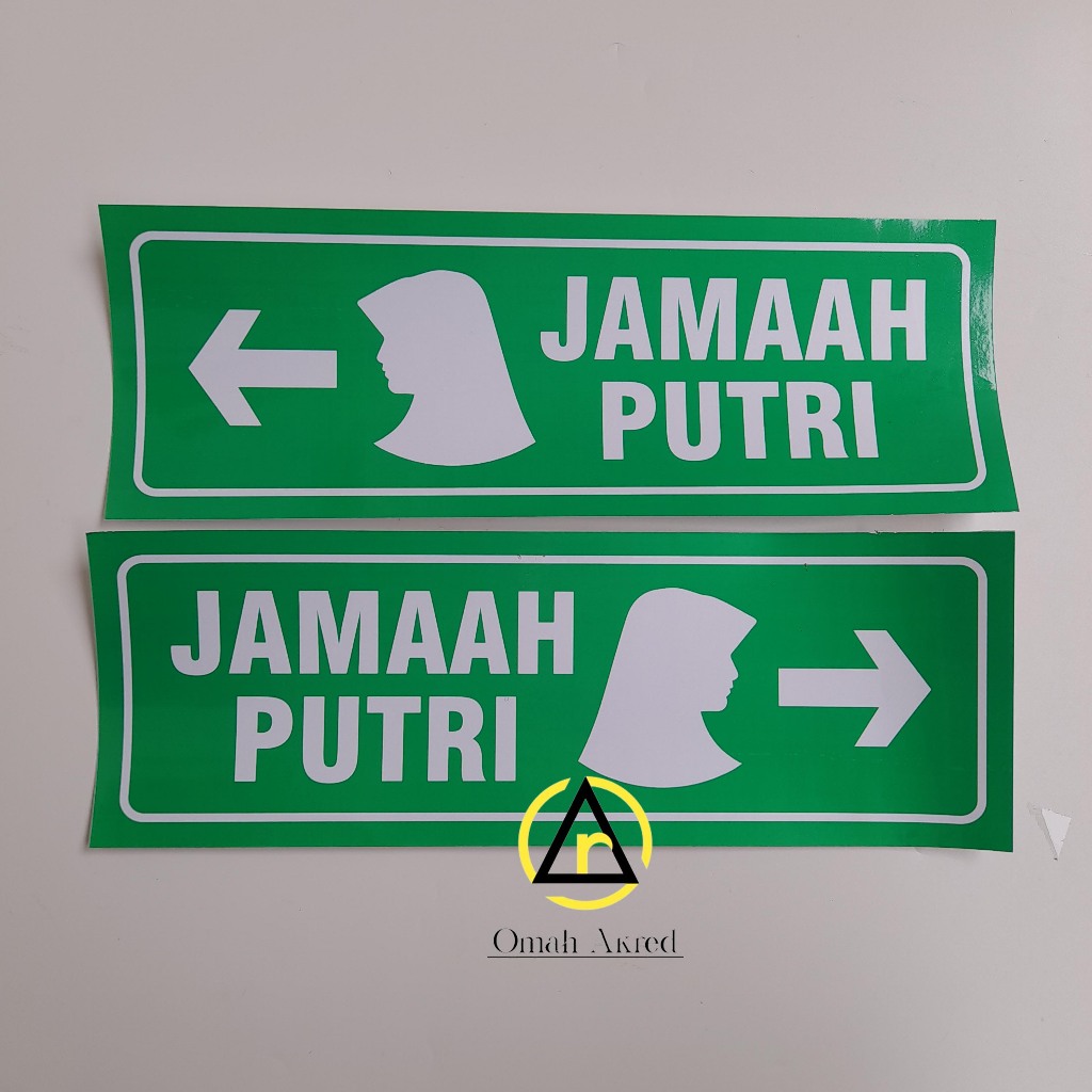 

Stiker Jamaah Putri - Tempat Sholat Putri/Wanita - Stiker Masjid