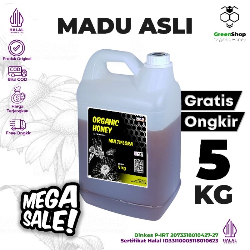 

Grosir Termurah Madu Murni [ 5kg ] Multiflora 100% Raw Honey ORGANIC