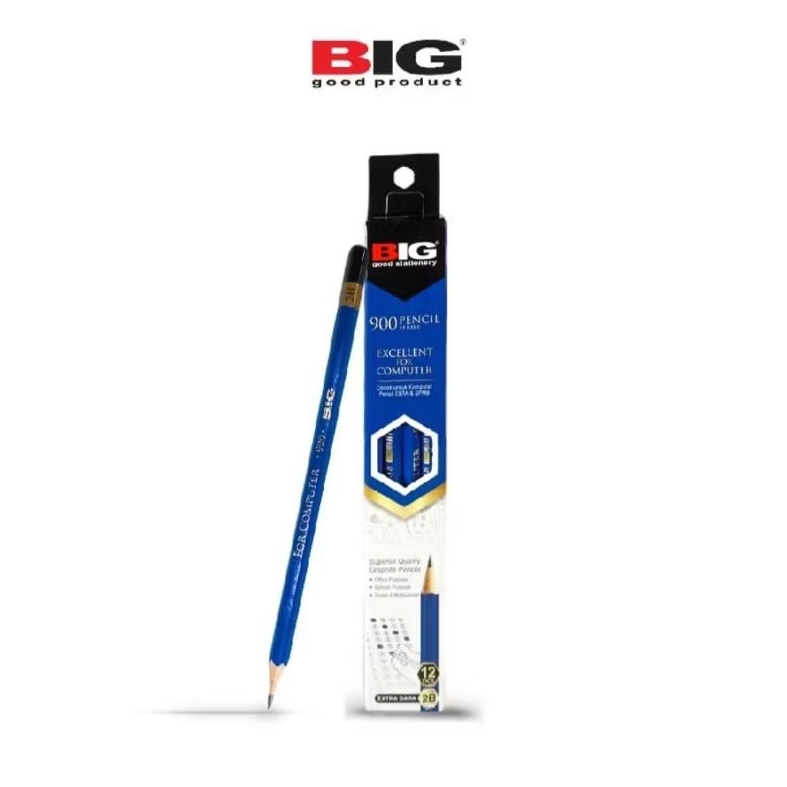 

BIG Pensil 2B Standar Ujian Komputer Graphite Pensil Extra Dark PS-900 (TERMURAH)