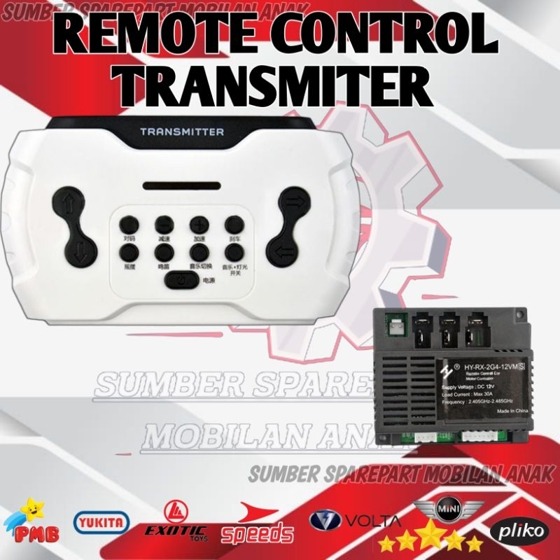REMOTE CONTROL TRANSMITTER JR1807 RXSA MOBIL MOBILAN AKI ANAK MOTOR MOTORAN AKI ANAK PLIKO YUKITA