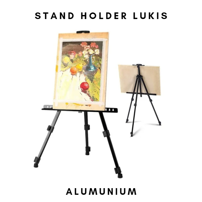 

Stand Lukis Standar Holder Papan Kanvas Lukisan Easel Melukis Stand Aluminium Foto Hajatan