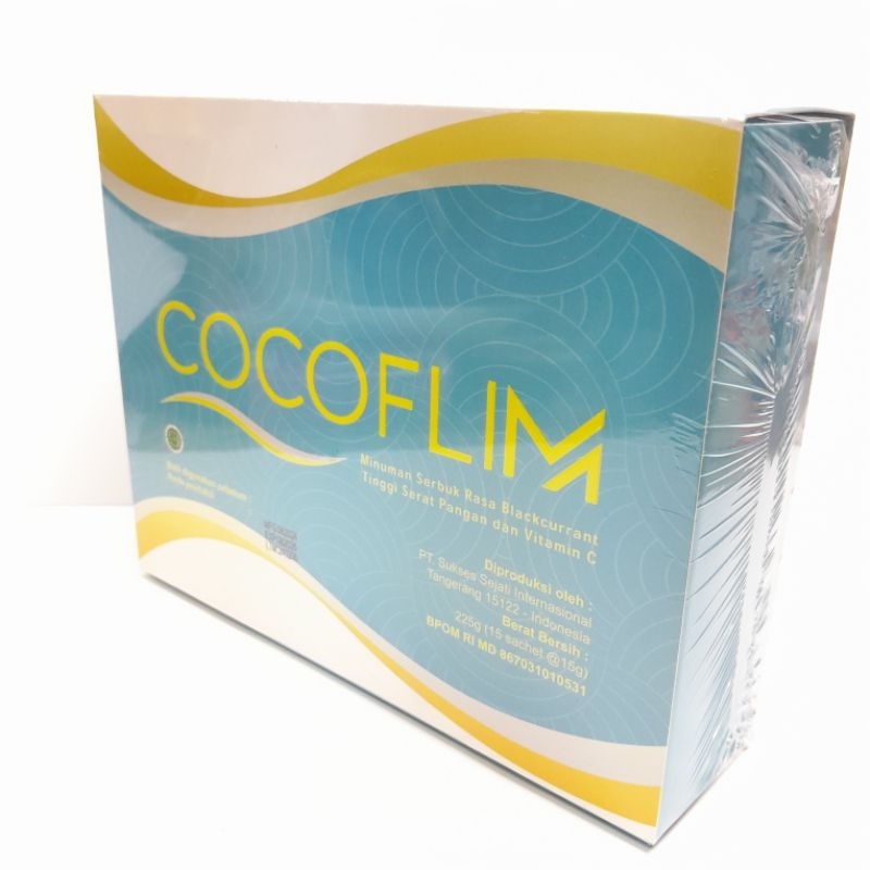 

COCOFLIM minuman serbuk rasa blackcurrant tinggi serat pangan vit C perbox isi 15 sachet