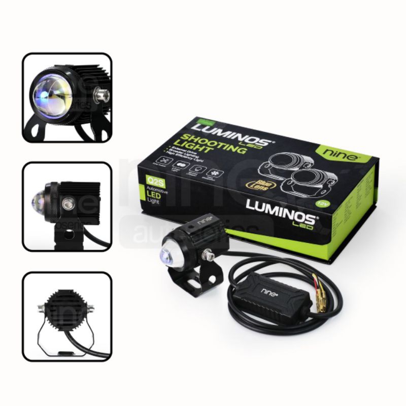 lampu tembak luminos nine Q2S original semua motor universal