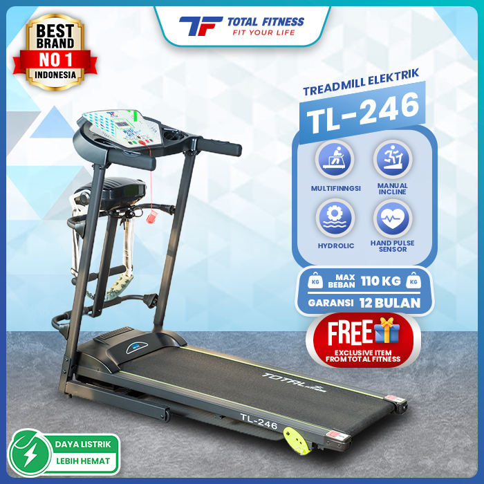 Treadmill Elektrik Treadmil Listrik Ringan Murah TL 246 Total Fitness